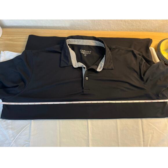 Maelreg Performance Men’s 2XL Short Sleeve Black Polo Golf Shirt - Picture 9 of 10